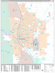 Colorado Springs Wall Map Premium Style 2025